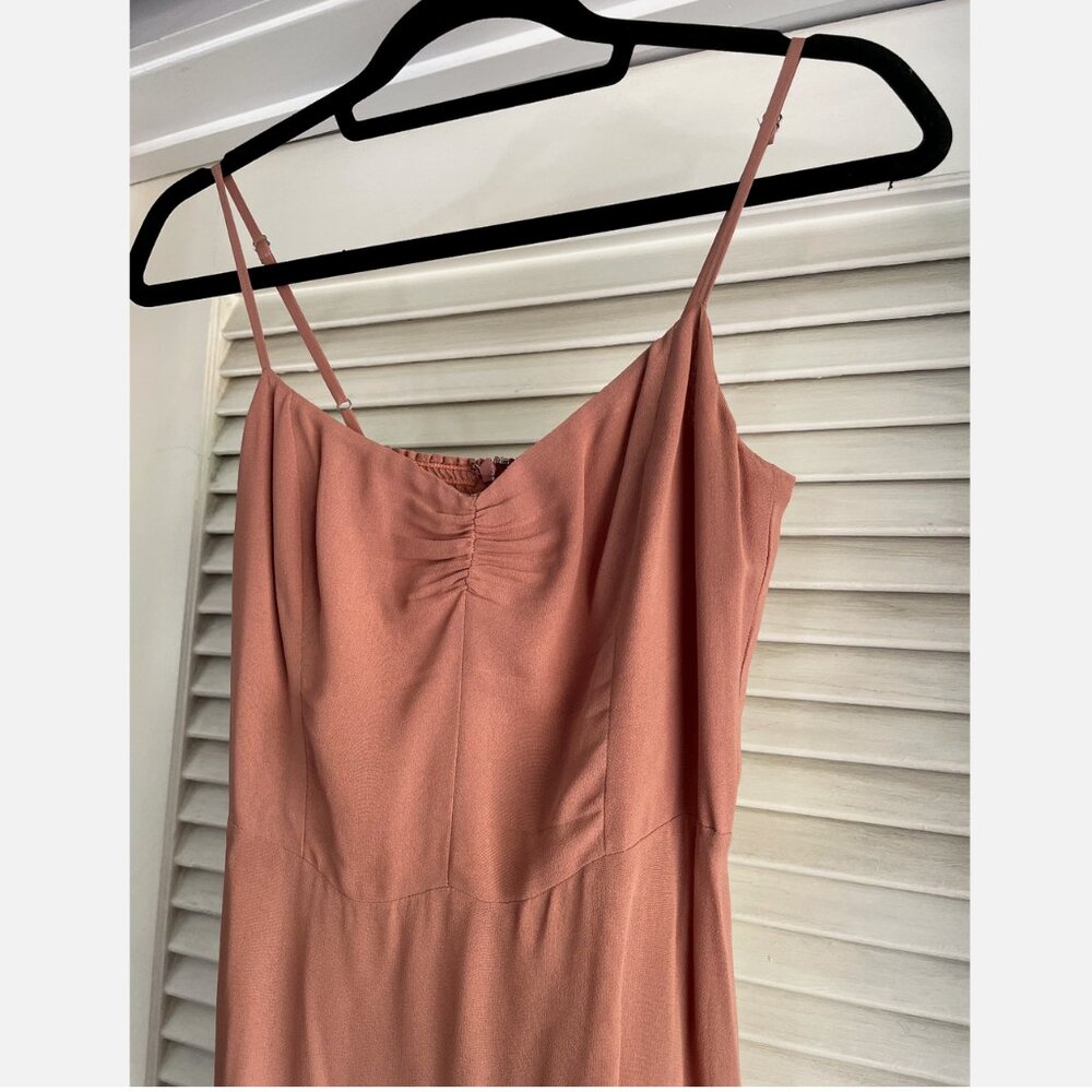 Reformation Emersyn Midi Dress in Praline Size 2 - Picture 4 of 16